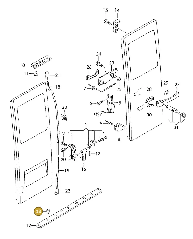 N90731101 — Volkswagen LT, LT 4X4 (2003-2006) diagram 176827650, position 13