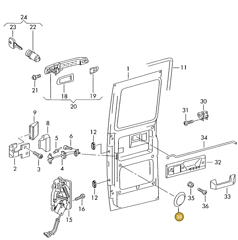 N90731101 — Volkswagen LT, LT 4X4 (2003-2006) diagram 176841000, position 10