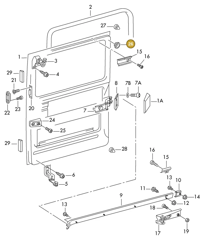 N90731101 — Volkswagen LT, LT 4X4 (2003-2006) diagram 176843000, position 26