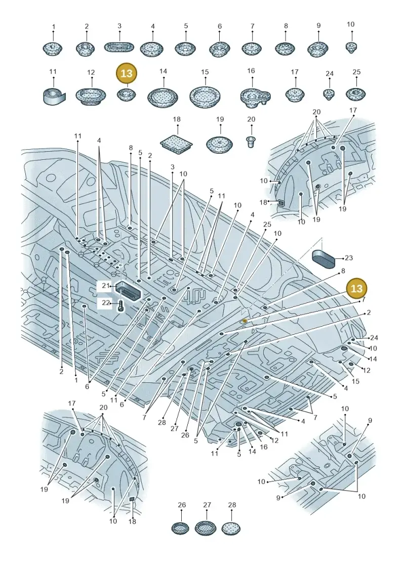 N90731101 — Audi Q7 (2015-2025) diagram 859803350, position 13