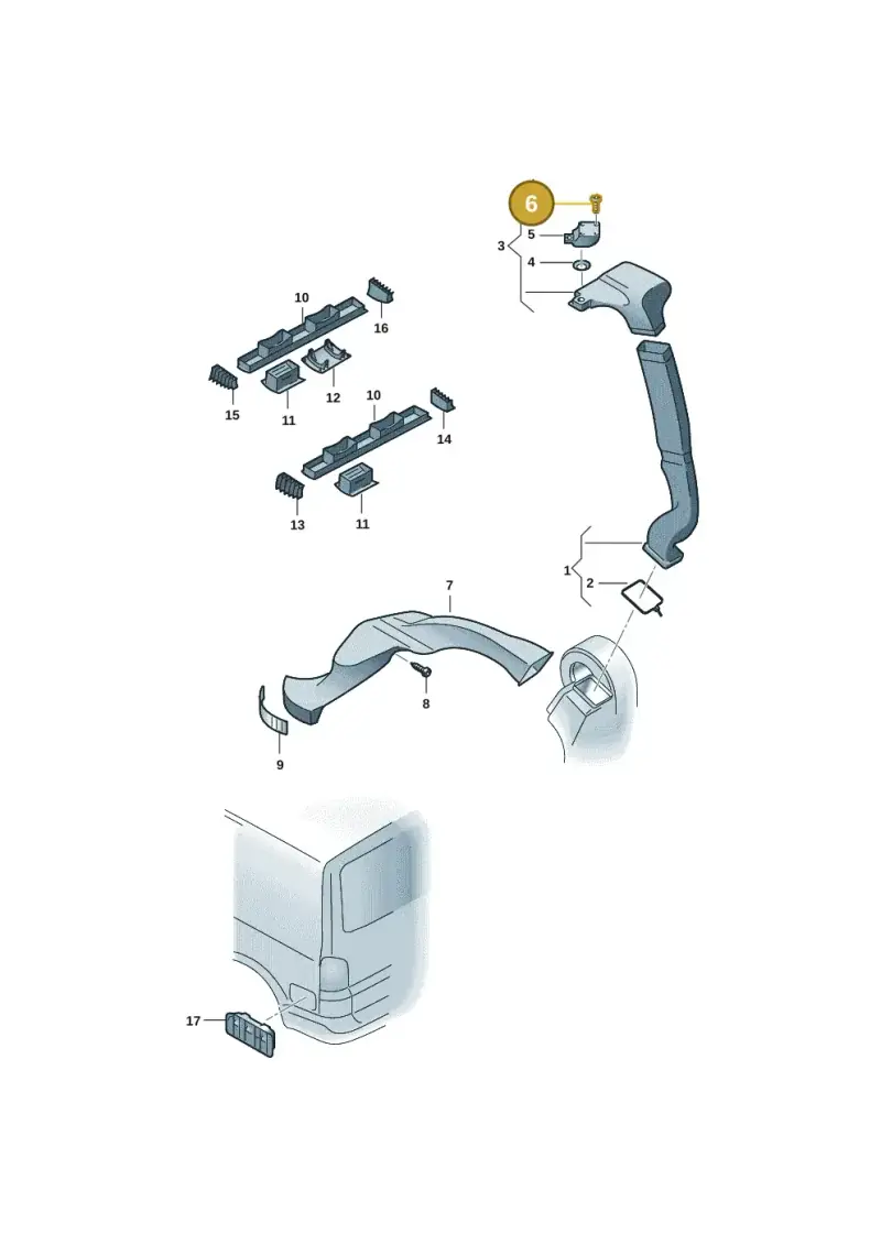 N90732102 — Volkswagen Transport. multivan (2019-2024) diagram 7em819350, position 6