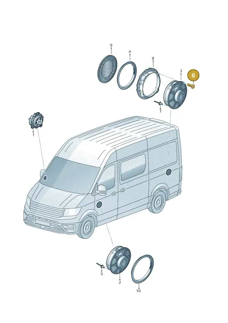 N90732102 — Volkswagen MAN TGE 55 (2016-2021) diagram 806035350, position 6