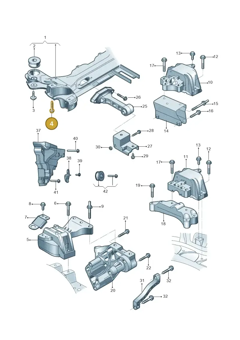 N90734902 — Volkswagen Lavida (2012-2021) diagram 744199250, position 4