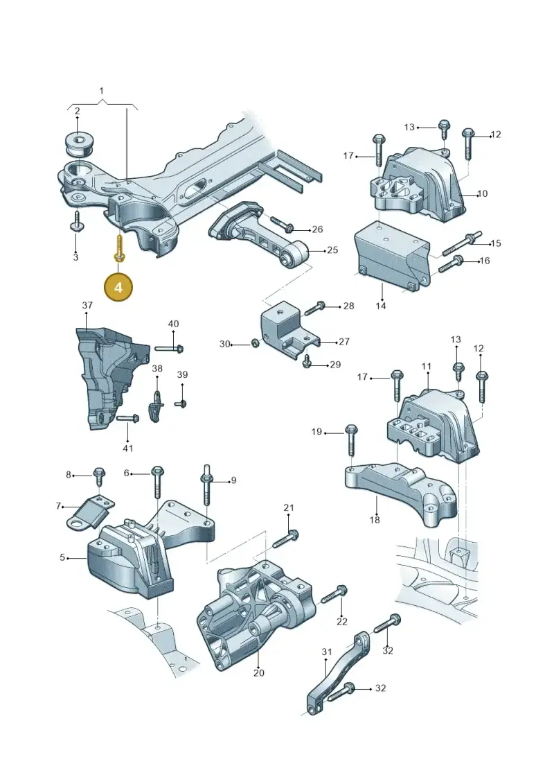 N90734902 — Volkswagen C-Trek 1.5 (2016-) diagram 762199200, position 4