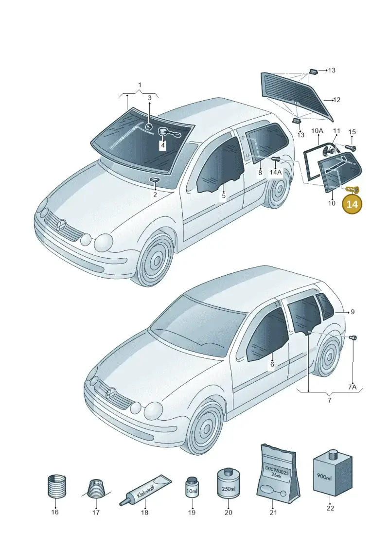N90737104 — Volkswagen POLO (2001-2005) diagram 253845000, position 14