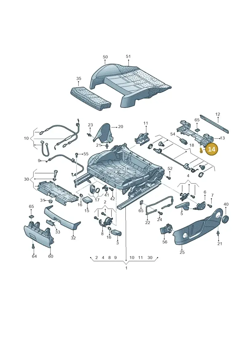 N90737104 — Audi A5 Sportback (2011-2017) diagram 620881000, position 14