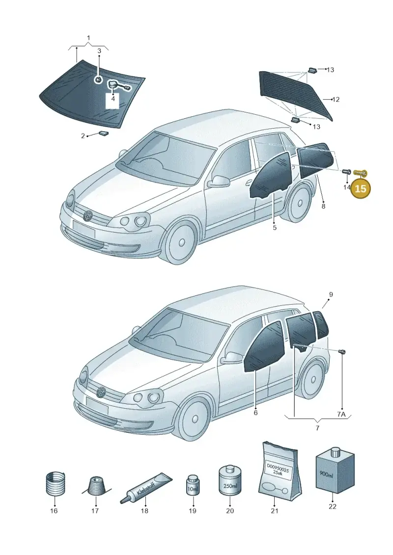 N90737104 — Volkswagen Polo Vivo (2010-2014) diagram 701845000, position 15