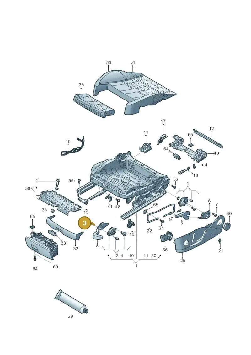 N90737104 — Audi A3 Cabriolet (2016-2020) diagram 778881000, position 3