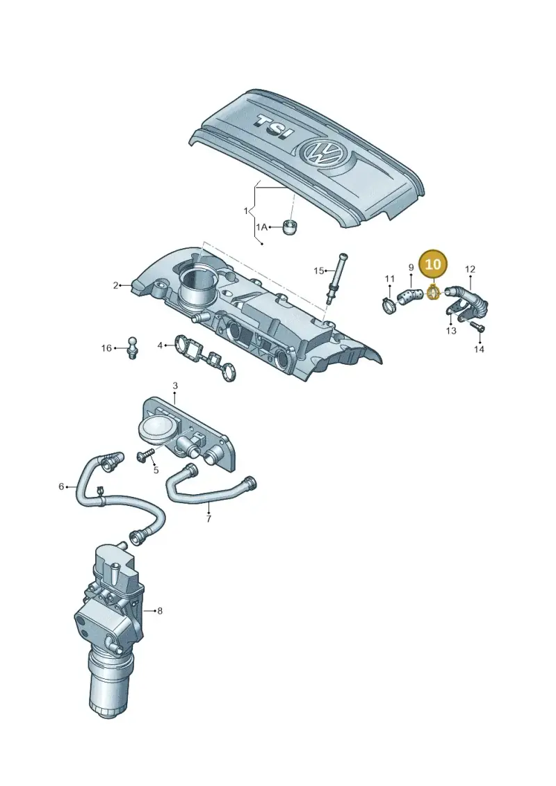 N90739901 — Volkswagen Polo (2012-2014) diagram 747103720, position 10