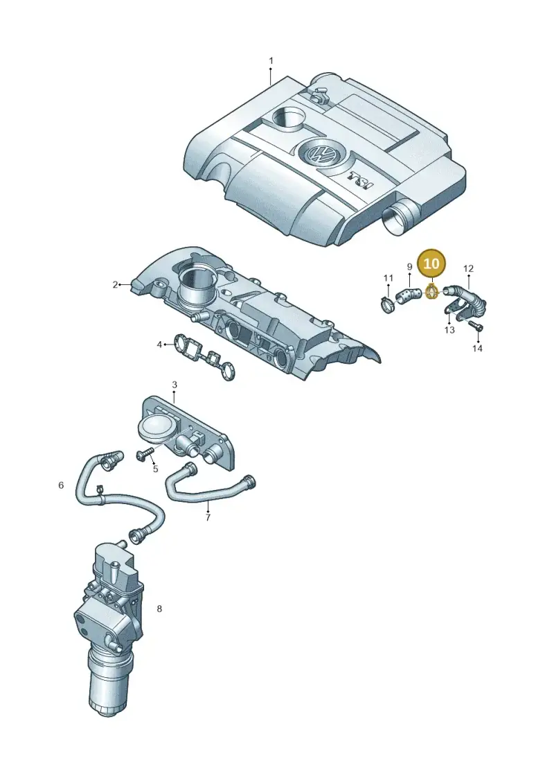 N90739901 — Volkswagen Scirocco 2.0 (2014-2017) diagram 649103790, position 10