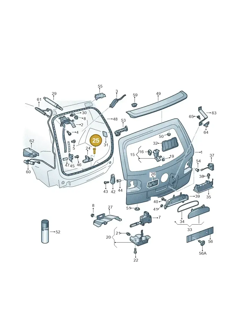N90744804 — Volkswagen Touareg                08> (2007-) diagram 616827200, position 25