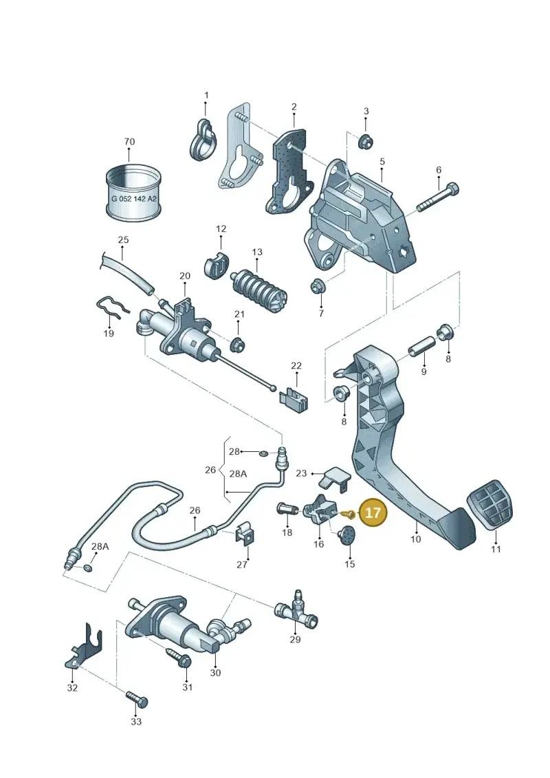 N90749802 — Volkswagen Polo (2011-2014) diagram 210721250, position 17