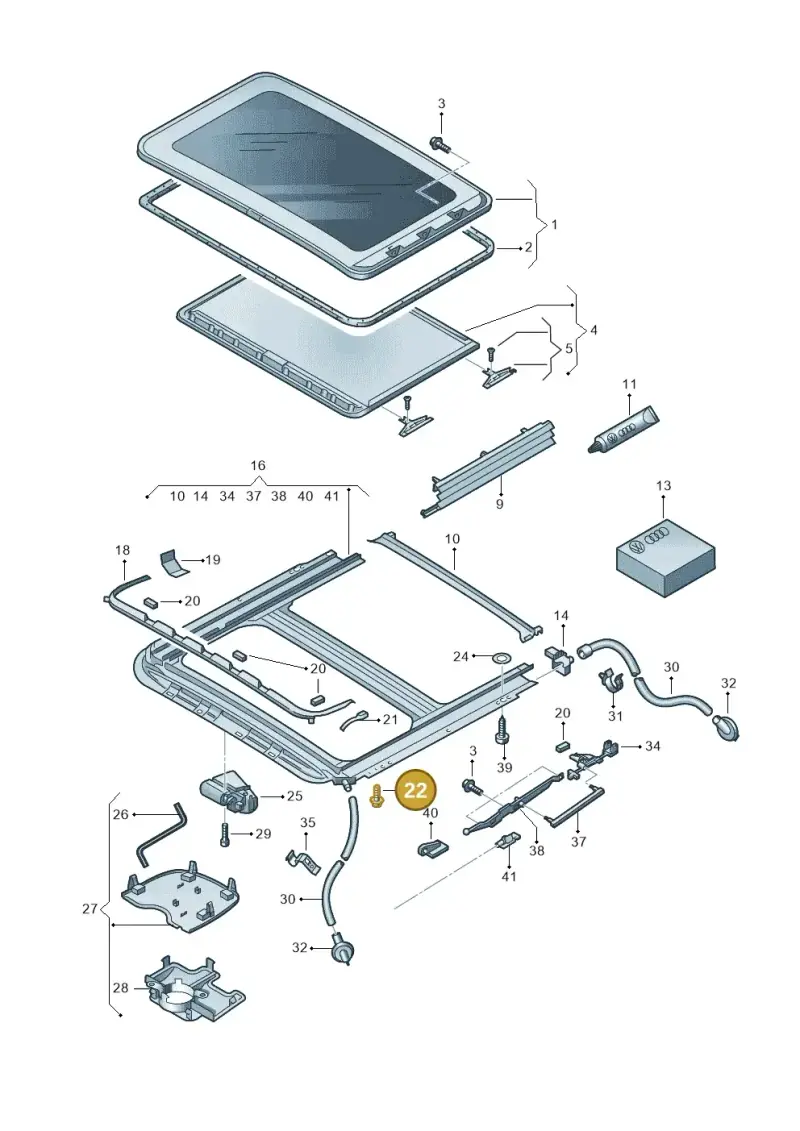 N90749802 — Volkswagen Passat saloon (2010-2015) diagram 420877000, position 22
