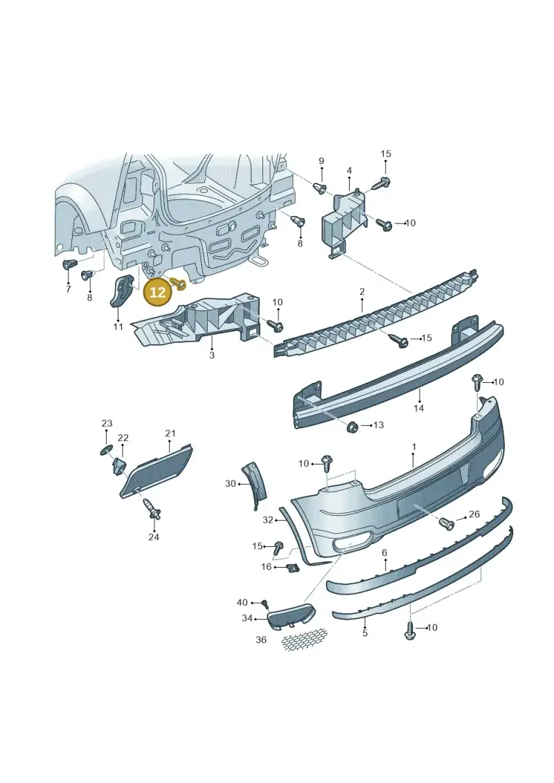 N90749802 — Volkswagen POLO (2005-) diagram 461807500, position 12