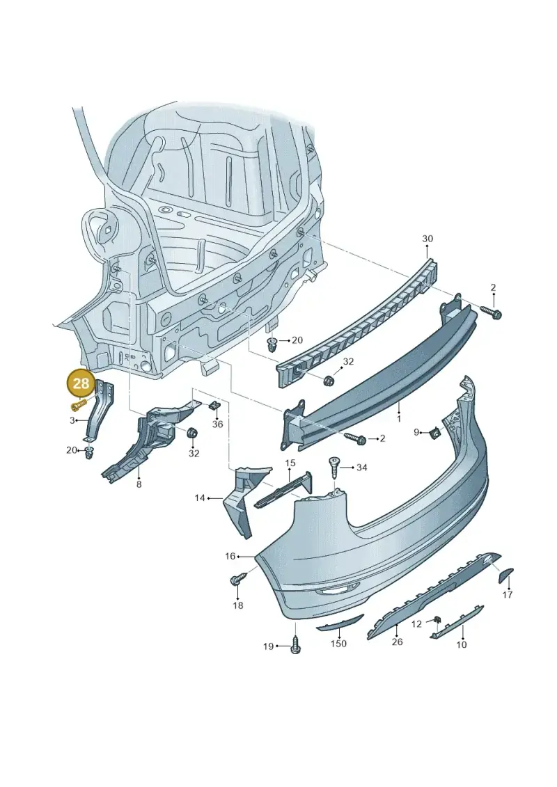 N90749802 — Volkswagen Golf Plus (2011-2014) diagram 650807500, position 28