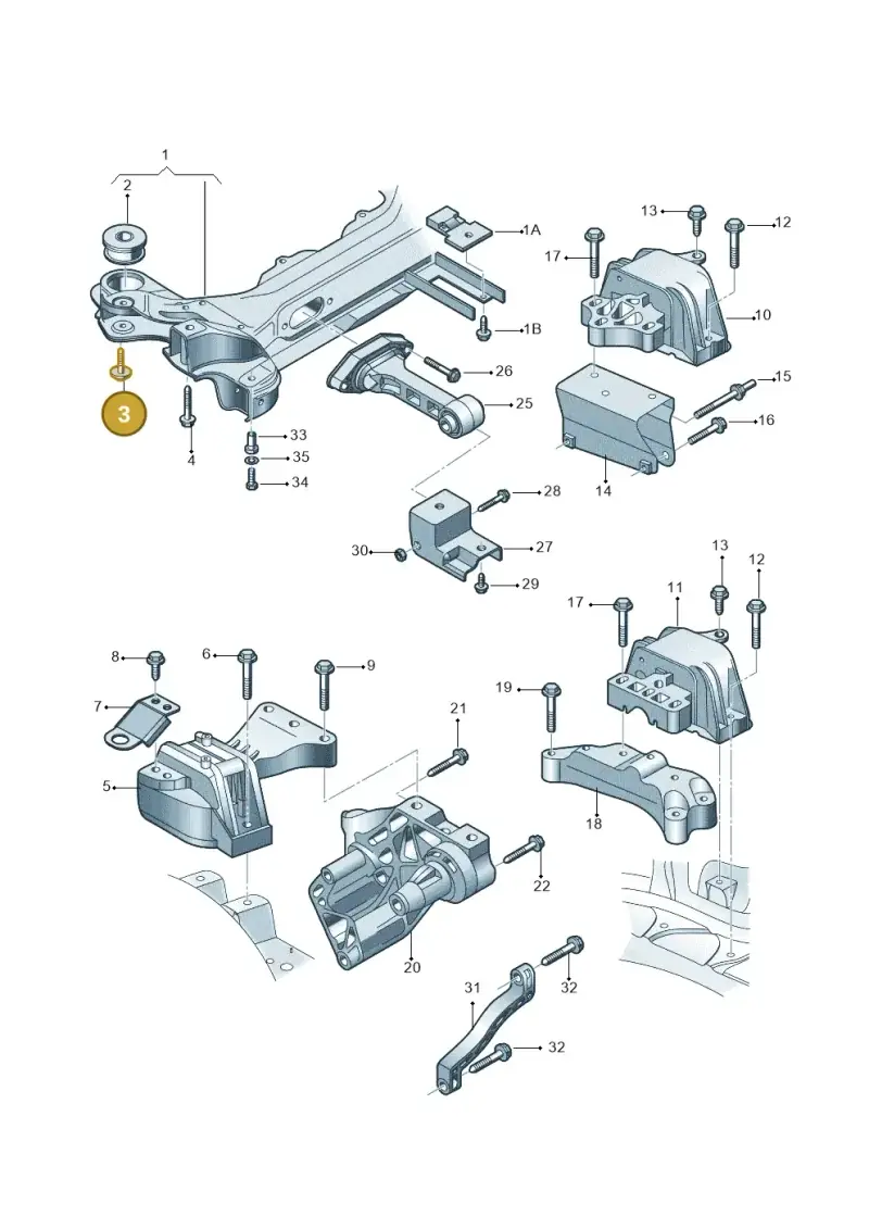 N90752802 — Volkswagen Bora (2008-2016) diagram 640199200, position 3