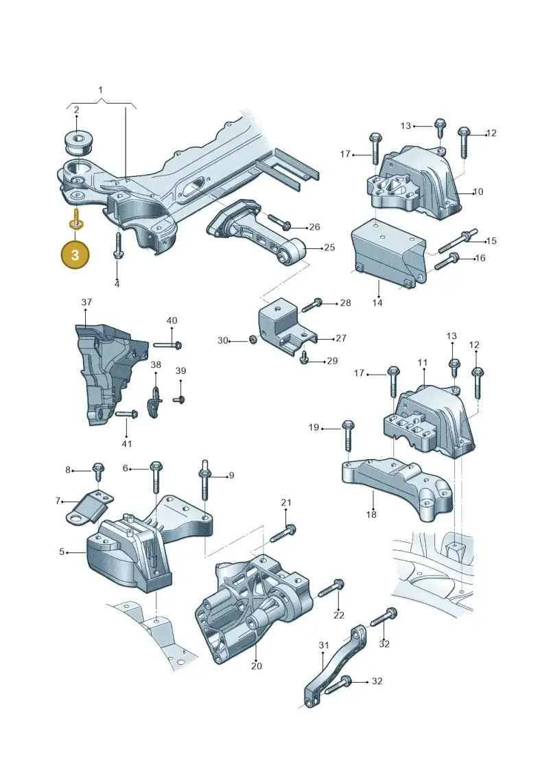 N90752802 — Volkswagen C-Trek 1.5 (2016-) diagram 762199200, position 3