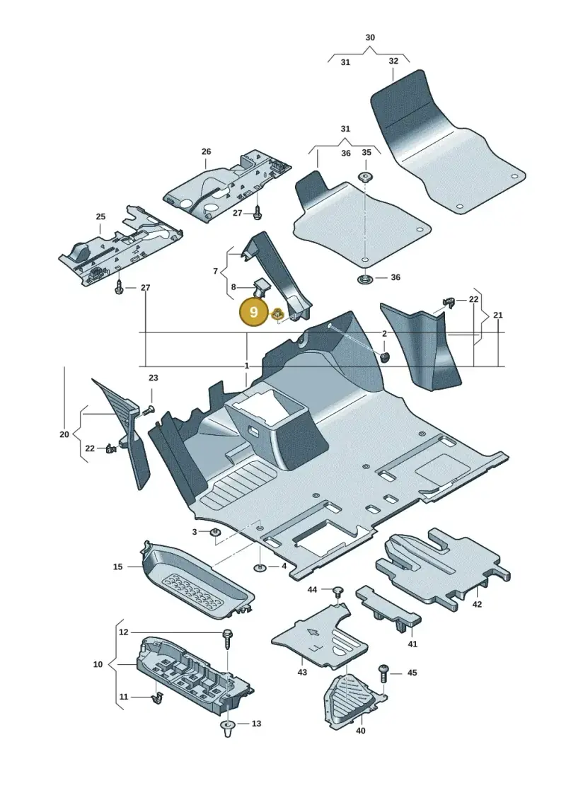N90757901 — Volkswagen ID.Buzz (2022-) diagram 15a863000, position 9