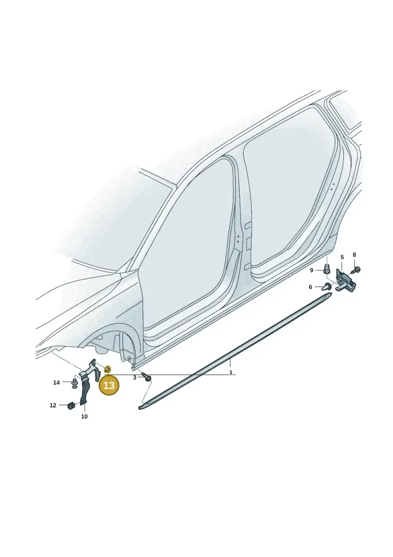 N90757901 — Volkswagen Passat estate (2023-) diagram 3j0853150, position 13