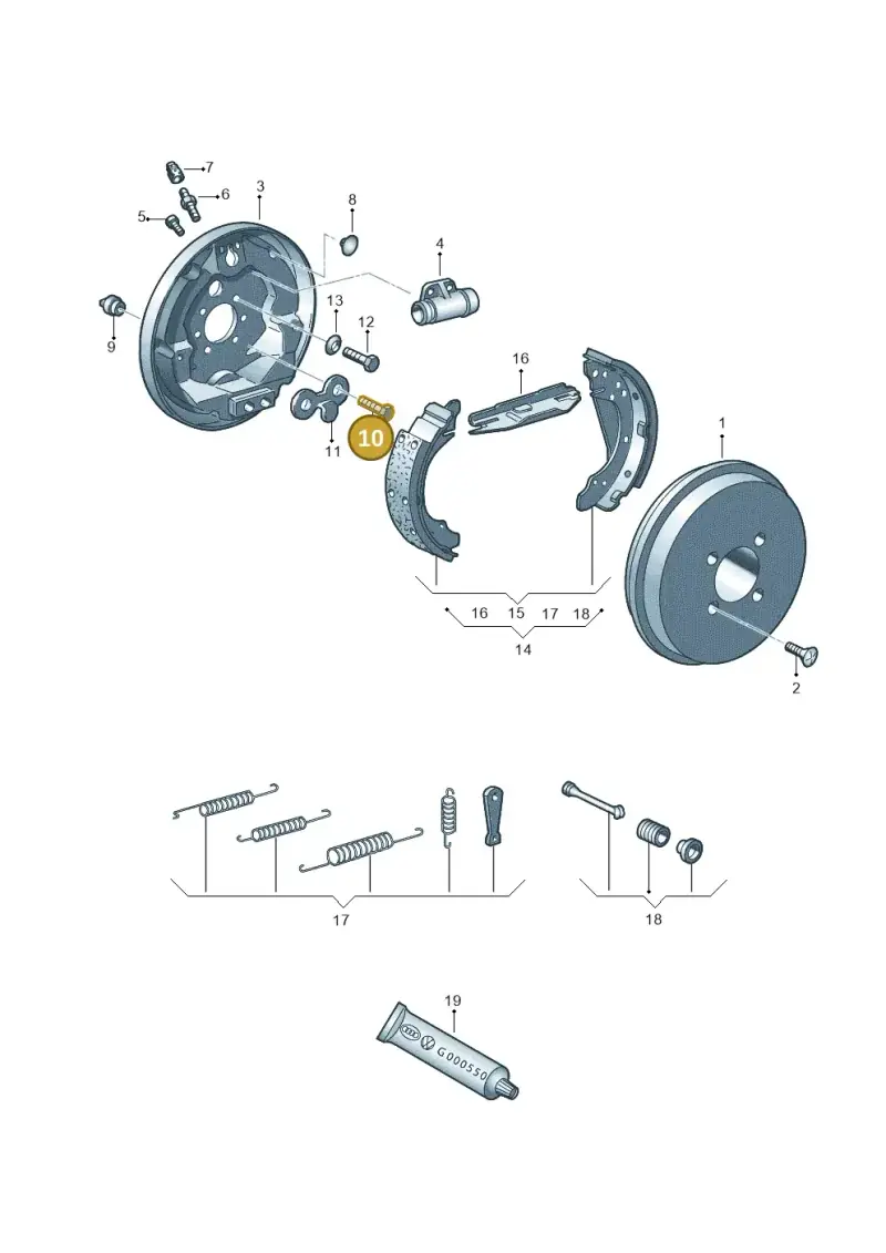 N90758901 — Volkswagen POLO CLASSIC/VARIANT (1999-2001) diagram 441609000, position 10