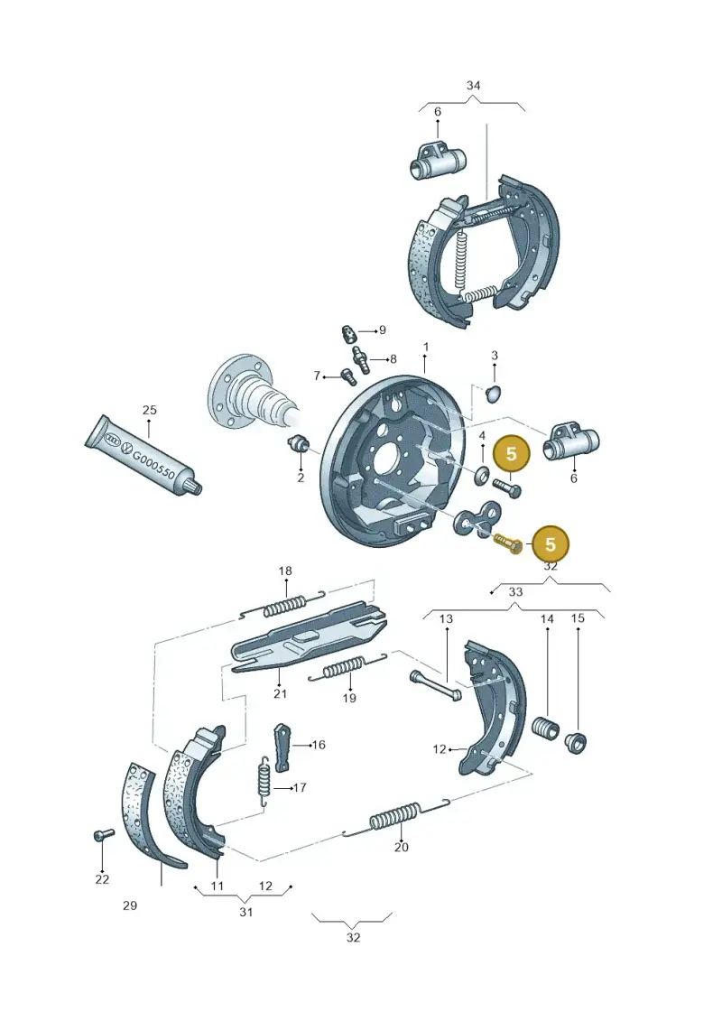 N90758902 — Volkswagen Polo (2011-2014) diagram 158609200, position 5