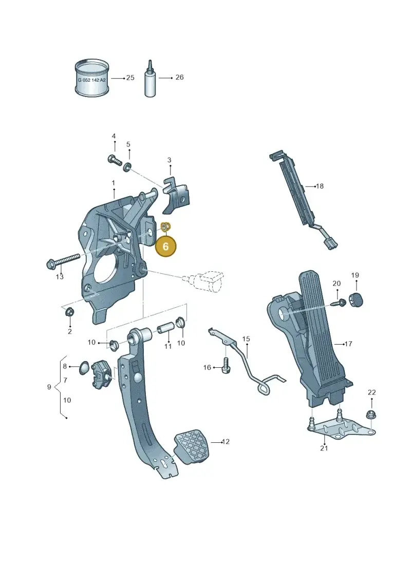 N90761101 — Volkswagen JETTA                  06> (2006-) diagram 409721700, position 6