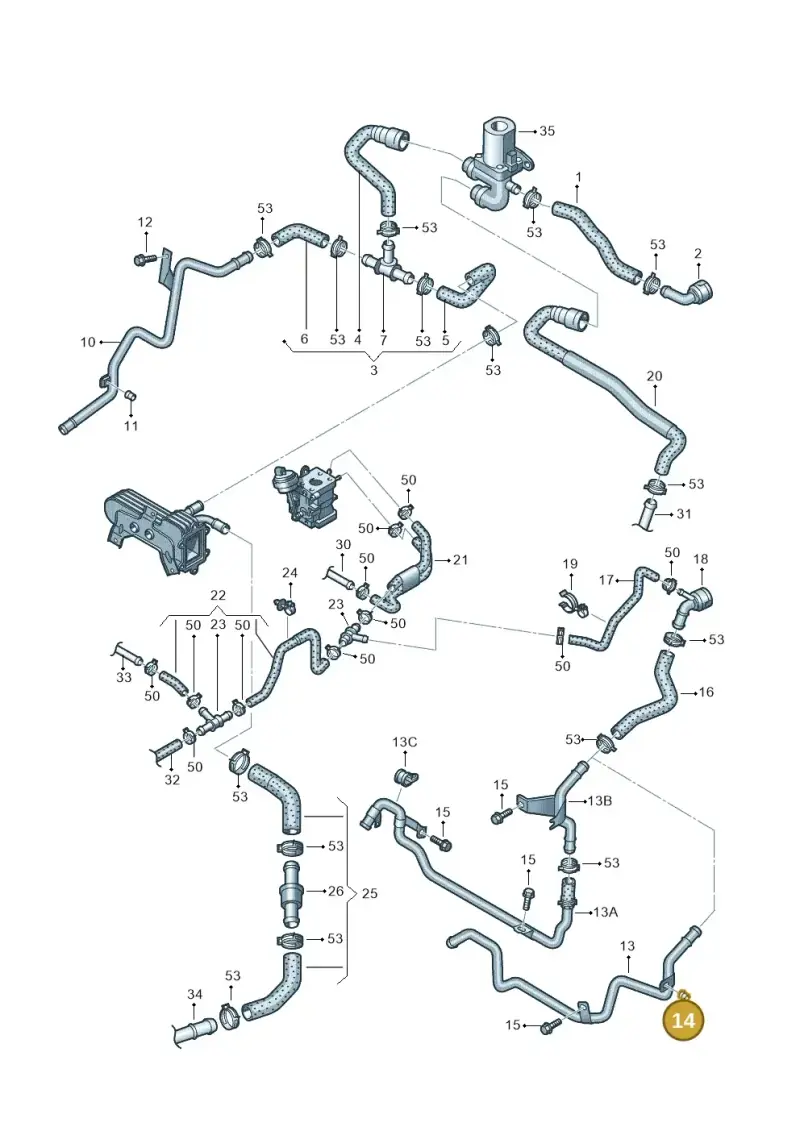 N90761101 — Volkswagen GOLF VARIANT           07> (2007-) diagram 420121410, position 14