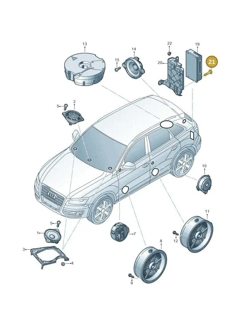N90763001 — Audi Q5 qu. 2.0 TDI (2012-2017) diagram 647035350, position 21