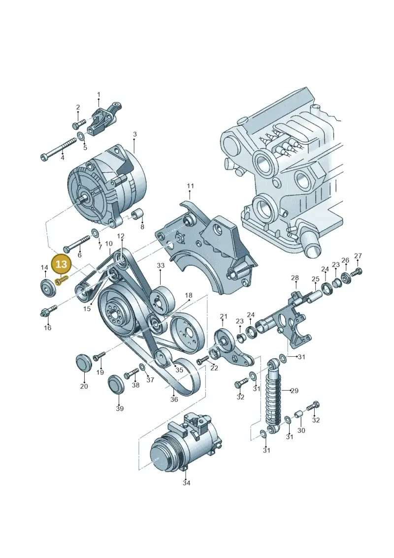 N90766302 — Audi A4/S4/Av./qu.     05> (2005-) diagram 152903500, position 13