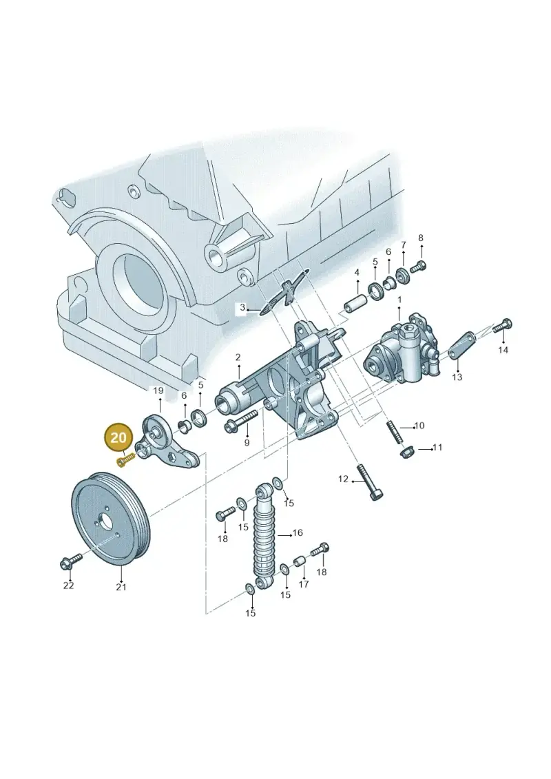 N90766302 — Volkswagen PASSAT/4MOTION/W8 (2002-2005) diagram 404145470, position 20