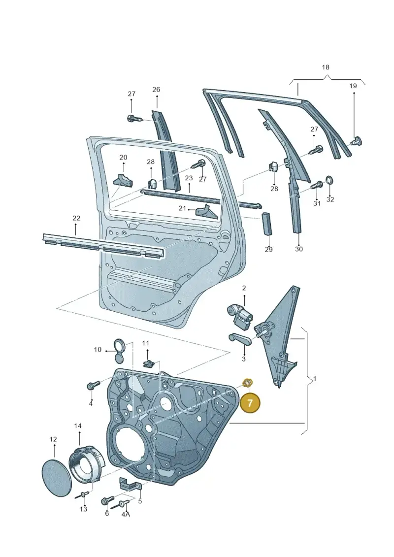 N90767405 — Volkswagen Polo (2011-2014) diagram 253839600, position 7