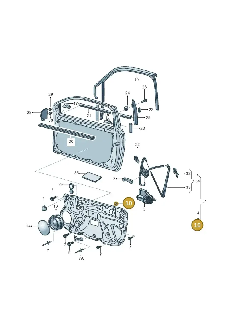 N90767405 — Volkswagen Polo (2011-2014) diagram 376837600, position 10