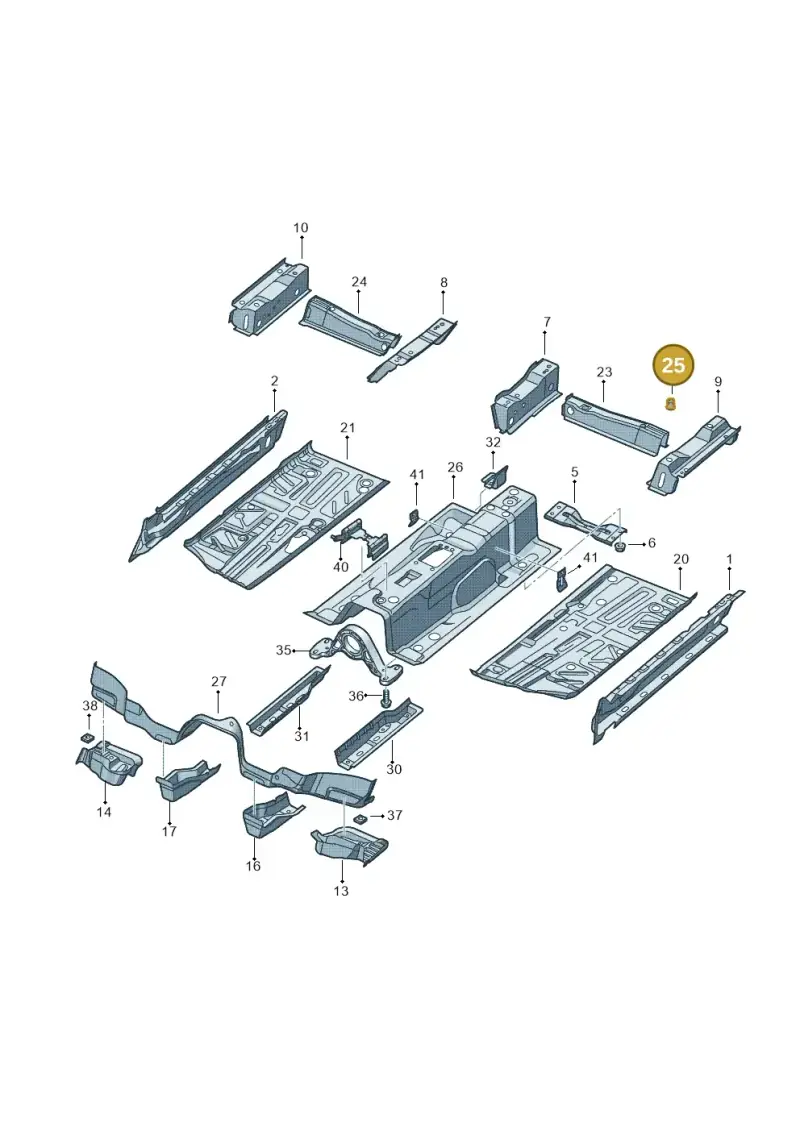 N90767405 — Volkswagen Tiguan 4Motion (2011-2018) diagram 634803100, position 25