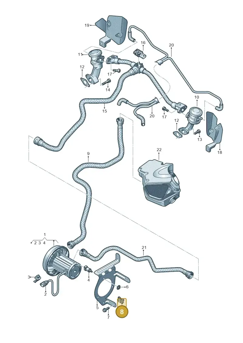 N90771003 — Audi A7 Sportback (2014-2018) diagram 647131250, position 8