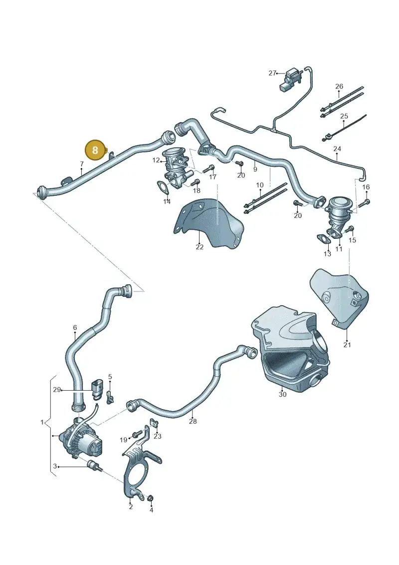 N90771003 — Audi A6 (2014-2018) diagram 724131400, position 8