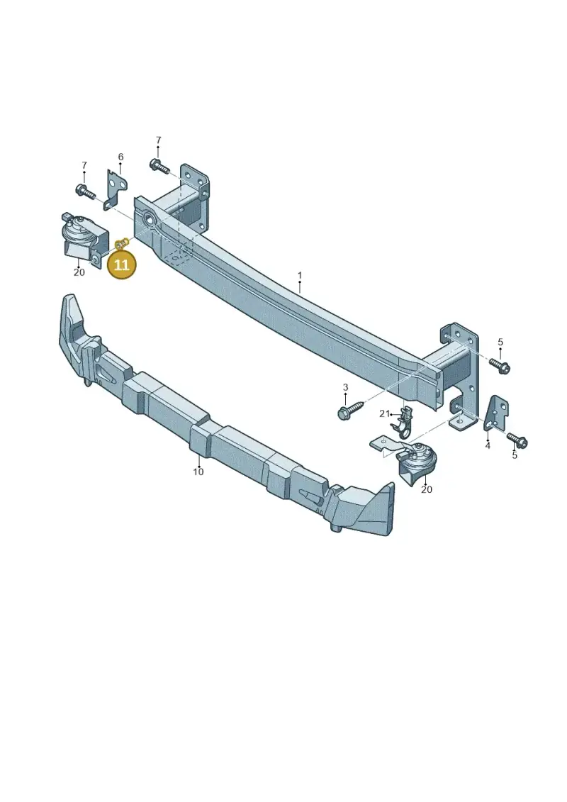 N90771003 — Audi A1 Sportback (2014-2018) diagram 792807000, position 11