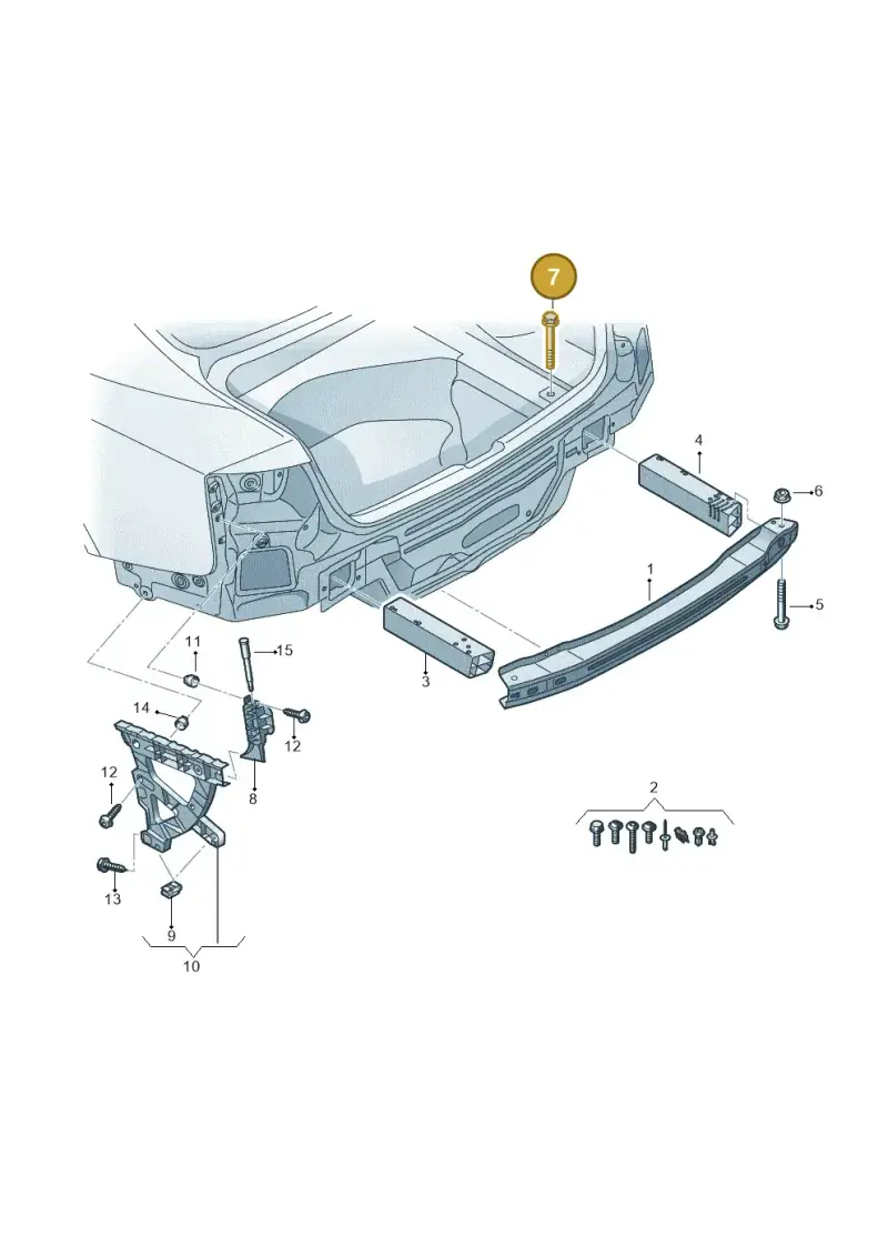 N90772102 — Audi RS4 Av. qu. 4.2 (2012-2015) diagram 750807500, position 7
