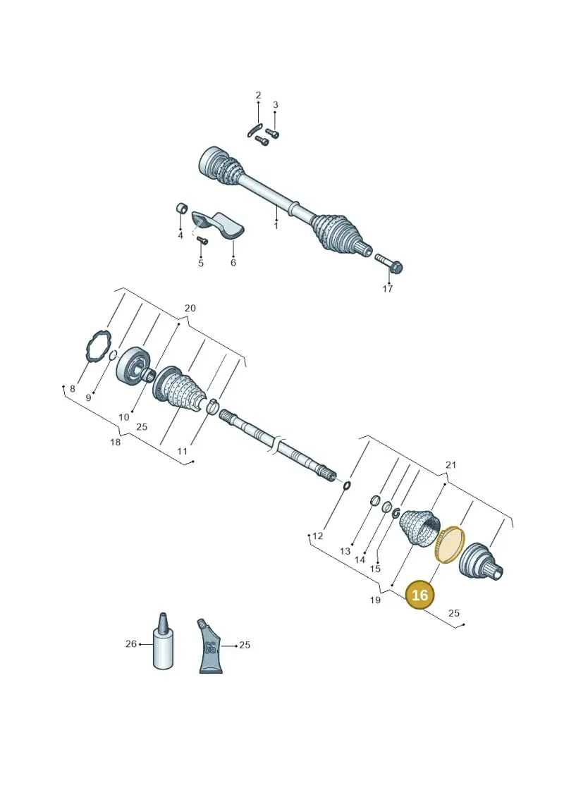 N90772401 — Volkswagen Jetta (2014-2017) diagram 409407260, position 16