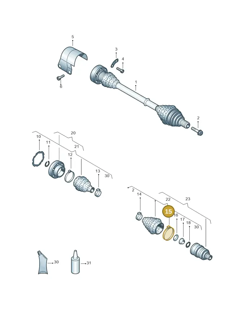 N90772401 — Volkswagen Beetle (2016-2019) diagram 658407220, position 15