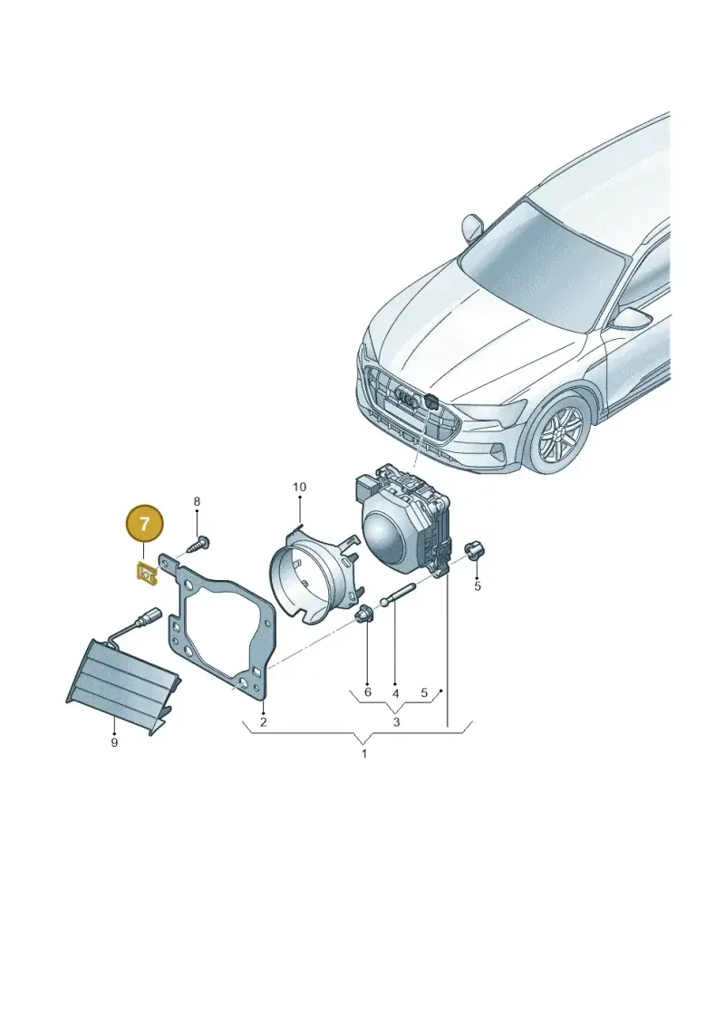 N90777702 — Audi Q8 e-tron (2018-2025) diagram 586907561, position 7