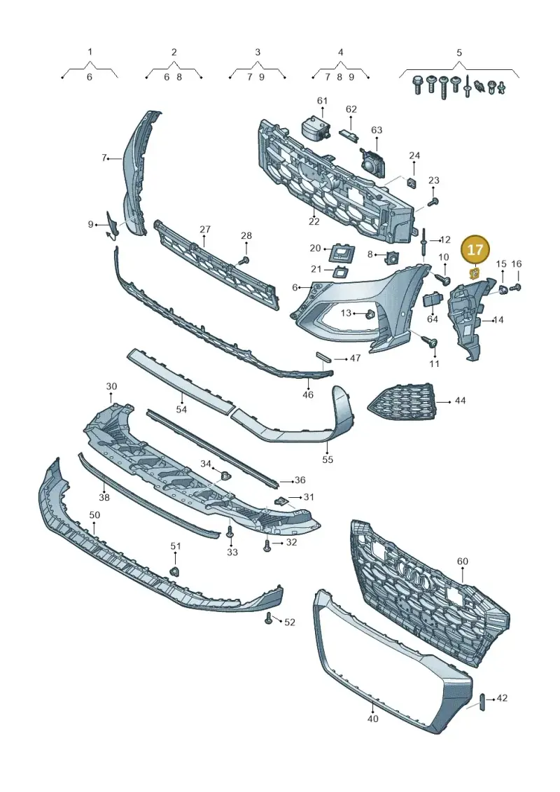 N90777702 — Audi RS Q8 (2019-2025) diagram 595807100, position 17