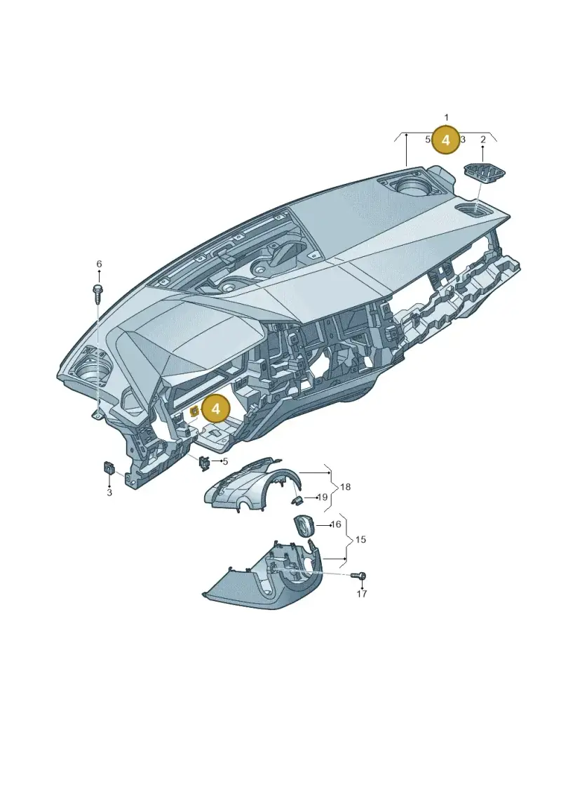 N90777704 — Audi A1 Sportback (2018-2025) diagram 592857100, position 4