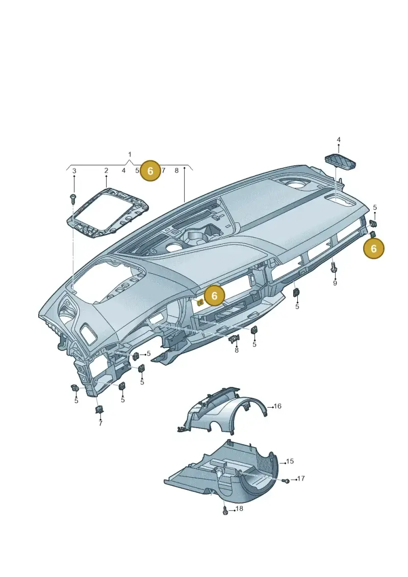 N90777704 — Audi RS4 Avant (2017-2025) diagram 848857100, position 6