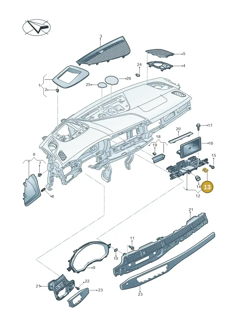 N90777704 — Audi RS5 Sportback (2017-2025) diagram 849857017, position 13