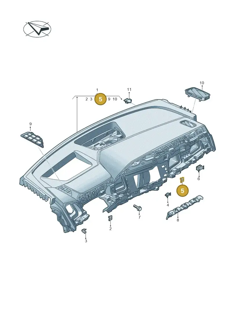 N90777704 — Audi Q4 Sportback (2021-2025) diagram 89a857100, position 5