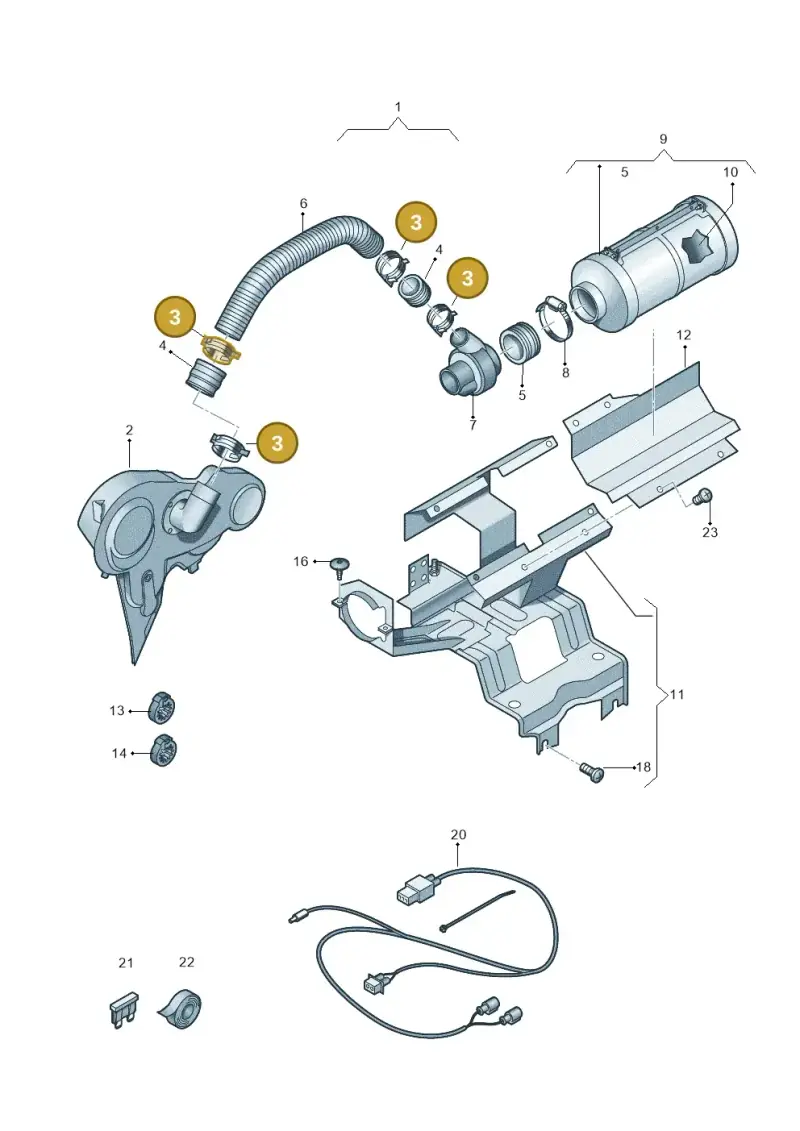 N90781601 — Volkswagen Amarok twin cab (2016-2022) diagram 749109800, position 3