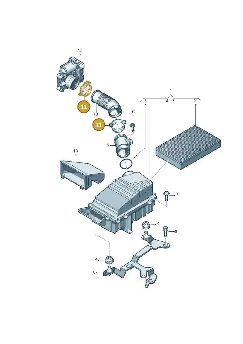 N90785901 — Volkswagen Passat CC (2011-2016) diagram 645129800, position 11