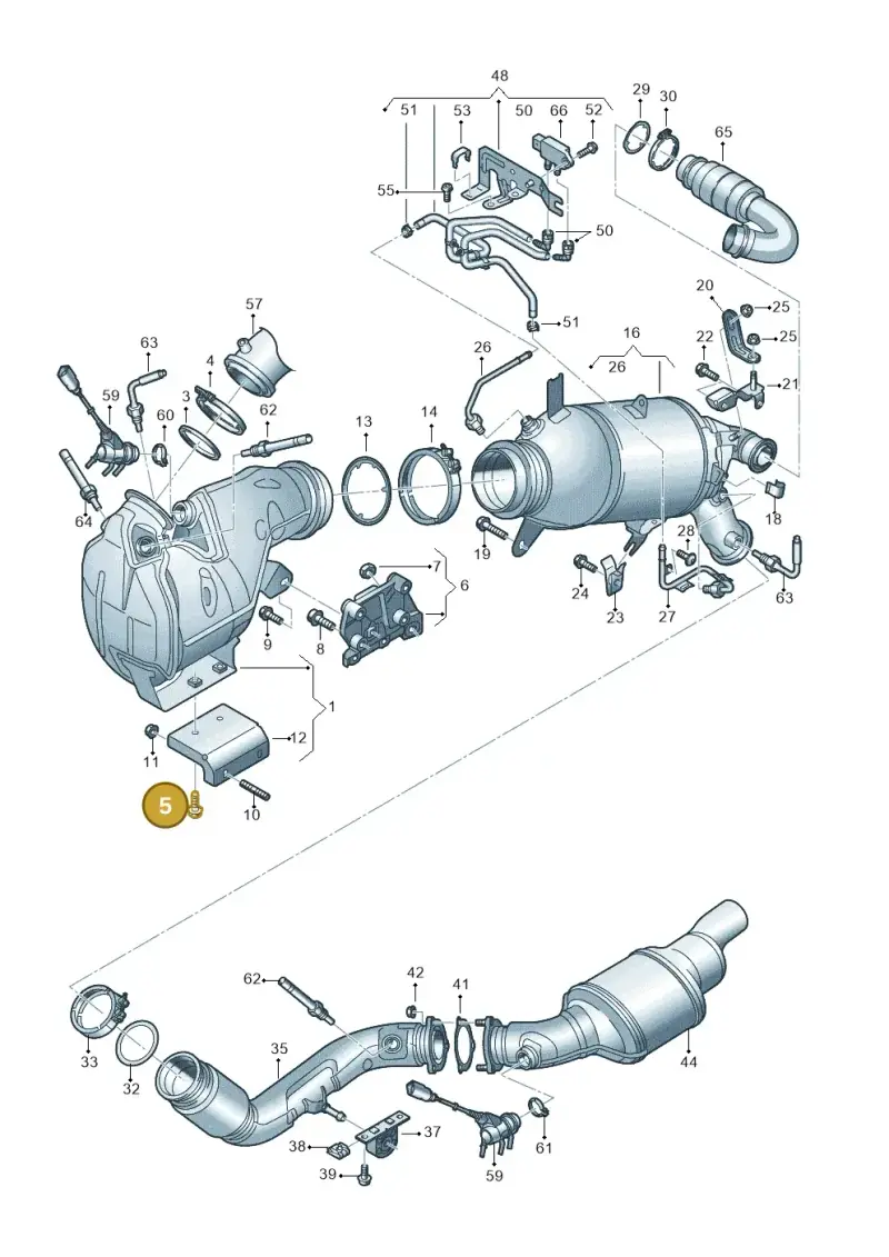 N90786503 — Audi A6 (2018-2025) diagram 430253640, position 5