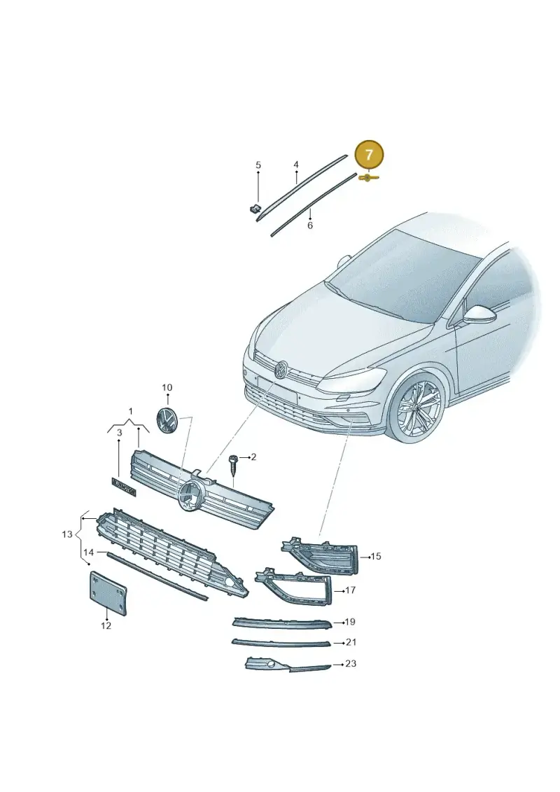 N90787802 — Volkswagen Golf 2.0 (2016-2020) diagram 827853000, position 7