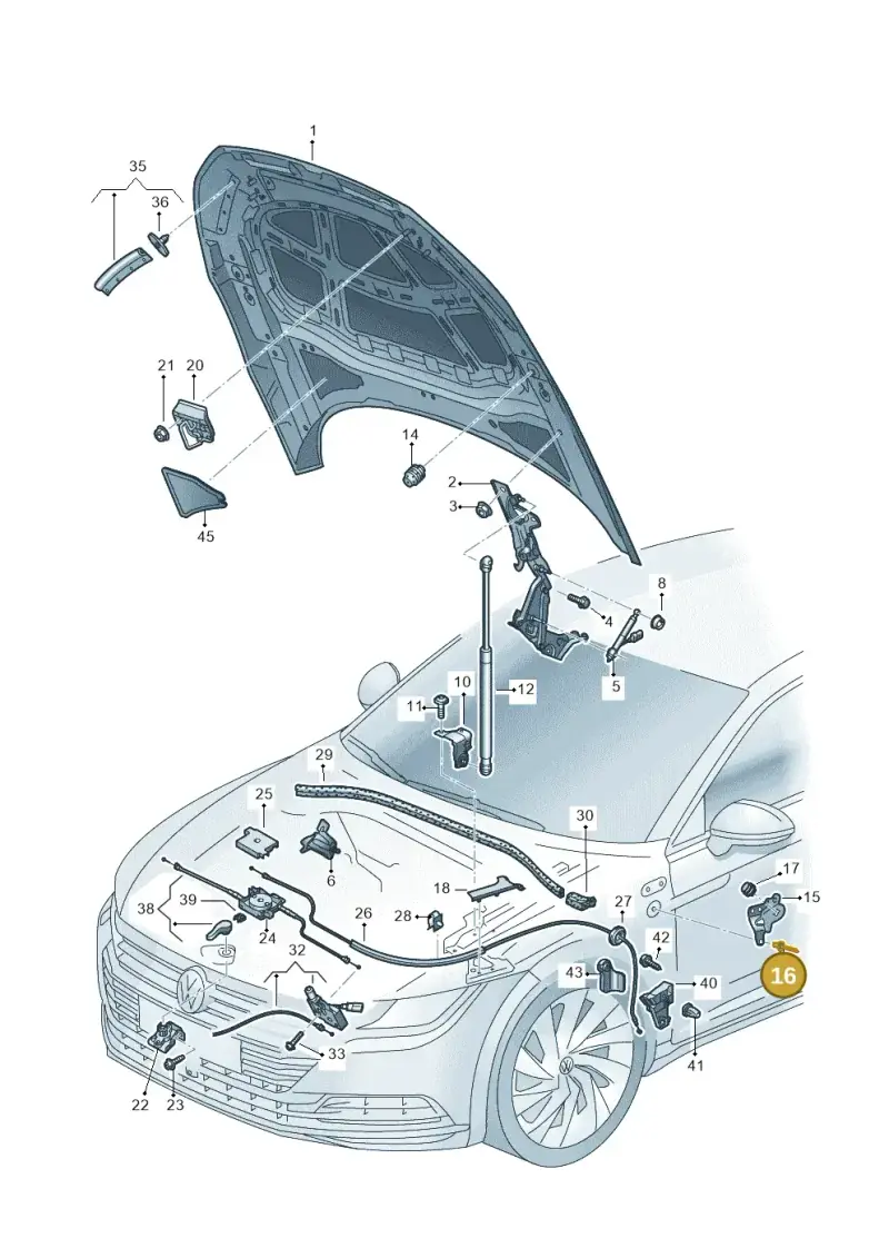 N90787802 — Volkswagen Arteon (2017-2023) diagram 828823000, position 16
